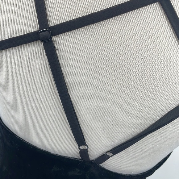 Forever 21 Crushed Velvet Fit & Flare Mini Black Dress NEVER WORN - Picture 8 of 8